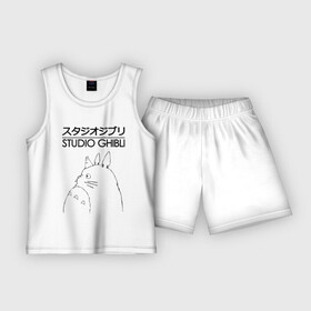 Детская пижама с шортами хлопок с принтом STUDIO GHIBLI в Кировске,  |  | Тематика изображения на принте: studio ghibli | totoro. студия гибли.
