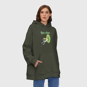 Худи SuperOversize хлопок с принтом Rick and Morty portal в Кировске, 70% хлопок, 30% полиэстер, мягкий начес внутри | карман-кенгуру, эластичная резинка на манжетах и по нижней кромке, двухслойный капюшон
 | morty | morty smith | portal | rick | rick and morty | rick sanchez | sanchez | smith | морти | морти смит | портал | рик | рик и морти | рик санчез | санчез | смит