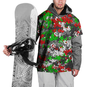 Накидка на куртку 3D с принтом Камуфляж с буквами FCLM в Кировске, 100% полиэстер |  | Тематика изображения на принте: зеленый | клуб | красно зеленый | красный | локо | локомотив | москва | паттерн