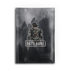 Обложка для автодокументов с принтом Days Gone в Кировске, натуральная кожа |  размер 19,9*13 см; внутри 4 больших “конверта” для документов и один маленький отдел — туда идеально встанут права | Тематика изображения на принте: days gone | лес | лого | персонаж