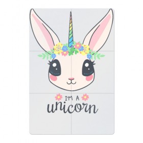 Магнитный плакат 2Х3 с принтом I`m a Unicorn в Кировске, Полимерный материал с магнитным слоем | 6 деталей размером 9*9 см | unicorn | единорог | зайчик | зая | красиво | кролик | кроля | милашество | мило | на день рождения | подарок | радуга