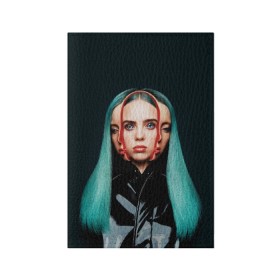 Обложка для паспорта матовая кожа с принтом BILLIE EILISH в Кировске, натуральная матовая кожа | размер 19,3 х 13,7 см; прозрачные пластиковые крепления | Тематика изображения на принте: ayelish | bad guy | bellyache | bilie eilish | bilie elish | billie | billie eilish | eilish | electronic | elish | music | били айлиш | билли айлиш | эйлиш | элиш