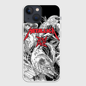 Чехол для iPhone 13 mini с принтом Metallica в Кировске,  |  | american | angry | emblem | james hetfield | kirk hammett | la | live | logo | metal band | metallica | rats | ravens | zombies | американская | вороны | джеймс хетфилд | живые | злые | зомби | кирк хэмметт | крысы | ларс ульрих | логотип | мета