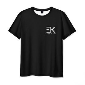 Мужская футболка 3D с принтом ЕГОР КРИД (НА СПИНЕ) в Кировске, 100% полиэфир | прямой крой, круглый вырез горловины, длина до линии бедер | ek | ek team | family | kreed | егор булаткин | егор крид | ек | крид