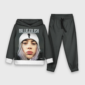 Детский костюм 3D (с толстовкой) с принтом BILLIE EILISH в Кировске,  |  | ayelish | bad guy | bellyache | bilie eilish | bilie elish | billie | billie eilish | eilish | electronic | elish | music | били айлиш | билли айлиш | эйлиш | элиш