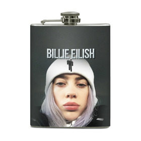 Фляга с принтом BILLIE EILISH в Кировске, металлический корпус | емкость 0,22 л, размер 125 х 94 мм. Виниловая наклейка запечатывается полностью | ayelish | bad guy | bellyache | bilie eilish | bilie elish | billie | billie eilish | eilish | electronic | elish | music | били айлиш | билли айлиш | эйлиш | элиш