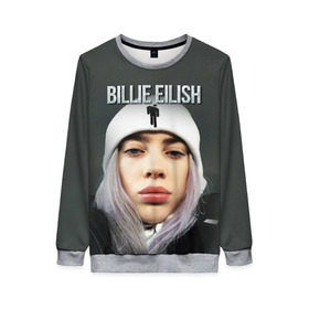 Женский свитшот 3D с принтом BILLIE EILISH в Кировске, 100% полиэстер с мягким внутренним слоем | круглый вырез горловины, мягкая резинка на манжетах и поясе, свободная посадка по фигуре | ayelish | bad guy | bellyache | bilie eilish | bilie elish | billie | billie eilish | eilish | electronic | elish | music | били айлиш | билли айлиш | эйлиш | элиш