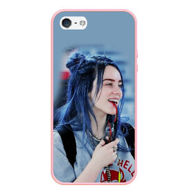 Чехол для iPhone 5/5S матовый с принтом BILLIE EILISH в Кировске, Силикон | Область печати: задняя сторона чехла, без боковых панелей | ayelish | bad guy | bellyache | bilie eilish | bilie elish | billie | billie eilish | eilish | electronic | elish | music | били айлиш | билли айлиш | эйлиш | элиш