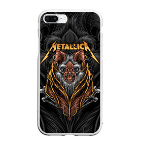 Чехол для iPhone 7Plus/8 Plus матовый с принтом Metallica в Кировске, Силикон | Область печати: задняя сторона чехла, без боковых панелей | american | bat | bones | emblem | fangs | james hetfield | kirk hammett | metal band | metallica | mouse | music | rock | vampire | американская | вампир | джеймс хетфилд | кирк хэмметт | клыки | кости | ларс ульрих | летучая | метал группа | мет