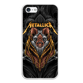 Чехол для iPhone 5/5S матовый с принтом Metallica в Кировске, Силикон | Область печати: задняя сторона чехла, без боковых панелей | american | bat | bones | emblem | fangs | james hetfield | kirk hammett | metal band | metallica | mouse | music | rock | vampire | американская | вампир | джеймс хетфилд | кирк хэмметт | клыки | кости | ларс ульрих | летучая | метал группа | мет