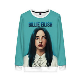 Женский свитшот 3D с принтом BILLIE EILISH в Кировске, 100% полиэстер с мягким внутренним слоем | круглый вырез горловины, мягкая резинка на манжетах и поясе, свободная посадка по фигуре | ayelish | bad guy | bellyache | bilie eilish | bilie elish | billie | billie eilish | eilish | electronic | elish | music | били айлиш | билли айлиш | эйлиш | элиш