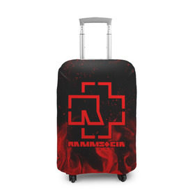 Чехол для чемодана 3D с принтом RAMMSTEIN в Кировске, 86% полиэфир, 14% спандекс | двустороннее нанесение принта, прорези для ручек и колес | fire | flake | rammstein | smoke | дым | огонь | пламя | пожар | рамштайн