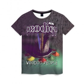 Женская футболка 3D с принтом The Prodigy в Кировске, 100% полиэфир ( синтетическое хлопкоподобное полотно) | прямой крой, круглый вырез горловины, длина до линии бедер | prodigy | voodoo people | продиджи