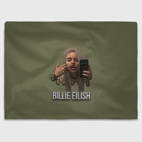 Плед 3D с принтом BILLIE EILISH в Кировске, 100% полиэстер | закругленные углы, все края обработаны. Ткань не мнется и не растягивается | ayelish | bad guy | bellyache | bilie eilish | bilie elish | billie | billie eilish | eilish | electronic | elish | music | били айлиш | билли айлиш | эйлиш | элиш