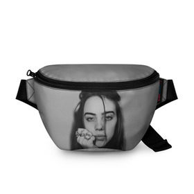 Поясная сумка 3D с принтом BILLIE EILISH в Кировске, 100% полиэстер | плотная ткань, ремень с регулируемой длиной, внутри несколько карманов для мелочей, основное отделение и карман с обратной стороны сумки застегиваются на молнию | ayelish | bad guy | bellyache | bilie eilish | bilie elish | billie | billie eilish | eilish | electronic | elish | music | били айлиш | билли айлиш | эйлиш | элиш