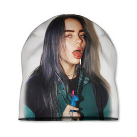 Шапка 3D с принтом BILLIE EILISH в Кировске, 100% полиэстер | универсальный размер, печать по всей поверхности изделия | ayelish | bad guy | bellyache | bilie eilish | bilie elish | billie | billie eilish | eilish | electronic | elish | music | били айлиш | билли айлиш | эйлиш | элиш