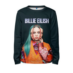 Детский лонгслив 3D с принтом BILLIE EILISH в Кировске, 100% полиэстер | длинные рукава, круглый вырез горловины, полуприлегающий силуэт
 | ayelish | bad guy | bellyache | bilie eilish | bilie elish | billie | billie eilish | eilish | electronic | elish | music | били айлиш | билли айлиш | эйлиш | элиш