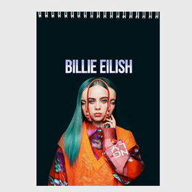 Скетчбук с принтом BILLIE EILISH в Кировске, 100% бумага
 | 48 листов, плотность листов — 100 г/м2, плотность картонной обложки — 250 г/м2. Листы скреплены сверху удобной пружинной спиралью | ayelish | bad guy | bellyache | bilie eilish | bilie elish | billie | billie eilish | eilish | electronic | elish | music | били айлиш | билли айлиш | эйлиш | элиш