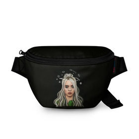 Поясная сумка 3D с принтом BILLIE EILISH в Кировске, 100% полиэстер | плотная ткань, ремень с регулируемой длиной, внутри несколько карманов для мелочей, основное отделение и карман с обратной стороны сумки застегиваются на молнию | ayelish | bad guy | bellyache | bilie eilish | bilie elish | billie | billie eilish | eilish | electronic | elish | music | били айлиш | билли айлиш | эйлиш | элиш