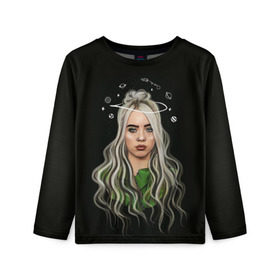 Детский лонгслив 3D с принтом BILLIE EILISH в Кировске, 100% полиэстер | длинные рукава, круглый вырез горловины, полуприлегающий силуэт
 | ayelish | bad guy | bellyache | bilie eilish | bilie elish | billie | billie eilish | eilish | electronic | elish | music | били айлиш | билли айлиш | эйлиш | элиш