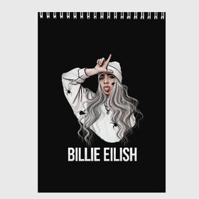 Скетчбук с принтом BILLIE EILISH в Кировске, 100% бумага
 | 48 листов, плотность листов — 100 г/м2, плотность картонной обложки — 250 г/м2. Листы скреплены сверху удобной пружинной спиралью | ayelish | bad guy | bellyache | bilie eilish | bilie elish | billie | billie eilish | eilish | electronic | elish | music | били айлиш | билли айлиш | эйлиш | элиш