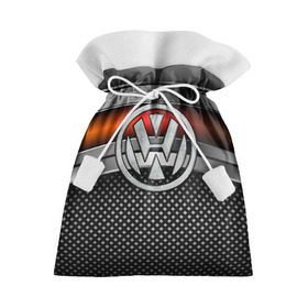Подарочный 3D мешок с принтом Volkswagen Metal в Кировске, 100% полиэстер | Размер: 29*39 см | volkswagen | авто | волксваген | вольсваген | железо | кольчуга | лого авто | метал | металлическая | сетка | сталь | цепи