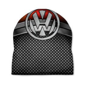 Шапка 3D с принтом Volkswagen Metal в Кировске, 100% полиэстер | универсальный размер, печать по всей поверхности изделия | Тематика изображения на принте: volkswagen | авто | волксваген | вольсваген | железо | кольчуга | лого авто | метал | металлическая | сетка | сталь | цепи