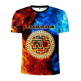 Мужская футболка 3D спортивная с принтом Rammstein в Кировске, 100% полиэстер с улучшенными характеристиками | приталенный силуэт, круглая горловина, широкие плечи, сужается к линии бедра | amerika | art | germany | logo | rammstein | rock | till lindemann | арт | германия | группа | логотип | музыка | немецкая группа | немцы | песня | раммштайн | рамштайн | рок