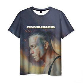 Мужская футболка 3D с принтом Rammstein в Кировске, 100% полиэфир | прямой крой, круглый вырез горловины, длина до линии бедер | amerika | art | germany | logo | rammstein | rock | till lindemann | арт | германия | группа | логотип | музыка | немецкая группа | немцы | песня | раммштайн | рамштайн | рок