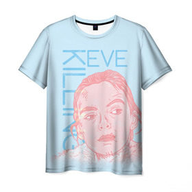 Мужская футболка 3D с принтом Убивая Еву в Кировске, 100% полиэфир | прямой крой, круглый вырез горловины, длина до линии бедер | eve | killing eve | oksana astankova | villanelle | вилланель | ева | оксана