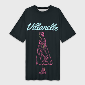 Платье-футболка 3D с принтом Вилланель в Кировске,  |  | eve | killing eve | oksana astankova | villanelle | вилланель | ева | оксана