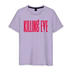 Мужская футболка хлопок с принтом Killing Eve logo в Кировске, 100% хлопок | прямой крой, круглый вырез горловины, длина до линии бедер, слегка спущенное плечо. | eve | killing eve | oksana astankova | villanelle | вилланель | ева | оксана
