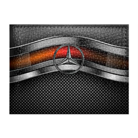 Обложка для студенческого билета с принтом Mercedes-Benz Metal в Кировске, натуральная кожа | Размер: 11*8 см; Печать на всей внешней стороне | mercedes | mercedes benz | авто | железо | кольчуга | лого авто | мерс | мерседес | метал | металлическая | сетка | сталь | цепи