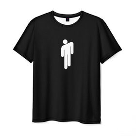 Мужская футболка 3D с принтом BILLIE EILISH (НА СПИНЕ) в Кировске, 100% полиэфир | прямой крой, круглый вырез горловины, длина до линии бедер | be | billie | billie eilish | blohsh | ghoul | билли | билли айлиш