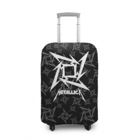 Чехол для чемодана 3D с принтом METALLICA в Кировске, 86% полиэфир, 14% спандекс | двустороннее нанесение принта, прорези для ручек и колес | metallica | metallica logo | rock | метал группа | металл | металлика логотип | музыка | рок | трэш метал | хеви метал