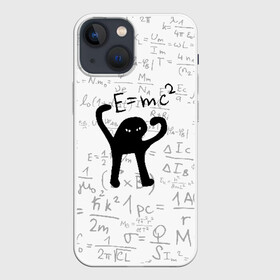 Чехол для iPhone 13 mini с принтом ЪУЪ СЪУКА Emc2 в Кировске,  |  | cat | emc 2 | emc2 | mem | memes | truxkot19 | знаменитые формулы | интернет приколы | кот | мем | мем кот | физика | формулы | ъуъ | ъуъ съука | эйнштейн