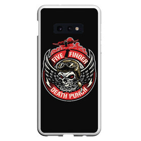 Чехол для Samsung S10E с принтом Five Finger Death Punch в Кировске, Силикон | Область печати: задняя сторона чехла, без боковых панелей | Тематика изображения на принте: 5fdp | ffdp | five finger | five finger death | five finger death punch | metal | rock | метал | рок