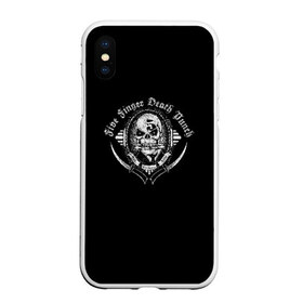 Чехол для iPhone XS Max матовый с принтом Five Finger Death Punch в Кировске, Силикон | Область печати: задняя сторона чехла, без боковых панелей | Тематика изображения на принте: 5fdp | ffdp | five finger | five finger death | five finger death punch | metal | rock | метал | рок