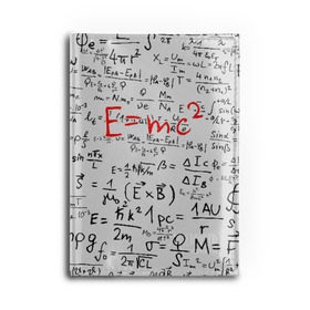 Обложка для автодокументов с принтом E=mc2 (редач) в Кировске, натуральная кожа |  размер 19,9*13 см; внутри 4 больших “конверта” для документов и один маленький отдел — туда идеально встанут права | emc 2 | emc2 | знаменитые формулы | физика | формулы | эйнштейн