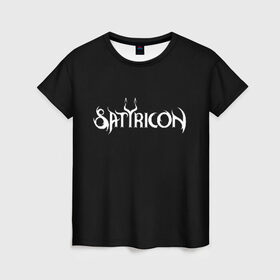 Женская футболка 3D с принтом Satyricon в Кировске, 100% полиэфир ( синтетическое хлопкоподобное полотно) | прямой крой, круглый вырез горловины, длина до линии бедер | Тематика изображения на принте: black metal | metal | rock | satyricon | метал | рок