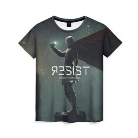 Женская футболка 3D с принтом Within Temptation RESIST в Кировске, 100% полиэфир ( синтетическое хлопкоподобное полотно) | прямой крой, круглый вырез горловины, длина до линии бедер | metal | rock | within temptation | метал | рок
