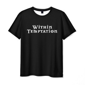 Мужская футболка 3D с принтом Within Temptation в Кировске, 100% полиэфир | прямой крой, круглый вырез горловины, длина до линии бедер | Тематика изображения на принте: metal | rock | within temptation | метал | рок