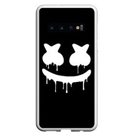 Чехол для Samsung Galaxy S10 с принтом MARSHMELLO MELT в Кировске, Силикон | Область печати: задняя сторона чехла, без боковых панелей | Тематика изображения на принте: america | dj | marshmello | melt | usa | америка | маршмелло