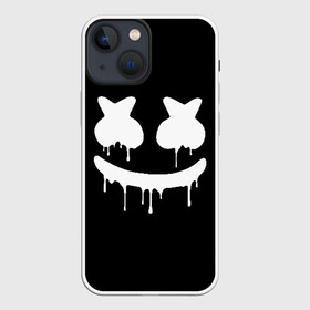 Чехол для iPhone 13 mini с принтом MARSHMELLO BLACK | МАРШМЕЛЛО ЧЁРНЫЙ в Кировске,  |  | america | dj | marshmello | melt | usa | америка | маршмелло