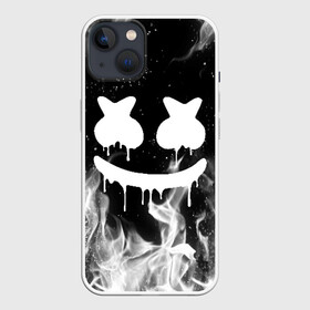 Чехол для iPhone 13 с принтом MARSHMELLO MELT в Кировске,  |  | Тематика изображения на принте: america | dj | fire | flame | marshmello | usa | америка | маршмелло | огонь | пламя