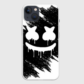 Чехол для iPhone 13 с принтом MARSHMELLO MELT в Кировске,  |  | Тематика изображения на принте: america | dj | marshmello | usa | америка | брызги | краски | маршмелло