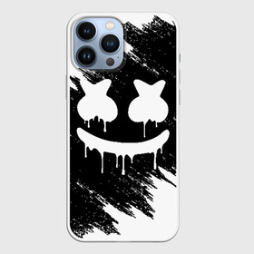 Чехол для iPhone 13 Pro Max с принтом MARSHMELLO MELT в Кировске,  |  | america | dj | marshmello | usa | америка | брызги | краски | маршмелло