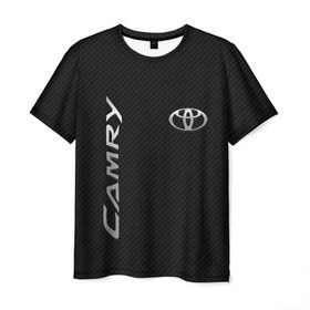 Мужская футболка 3D с принтом Toyota Camry в Кировске, 100% полиэфир | прямой крой, круглый вырез горловины, длина до линии бедер | Тематика изображения на принте: toyota | абстракция | авто | автомобиль | лого | логотип | машина | таета | тоета | тойота
