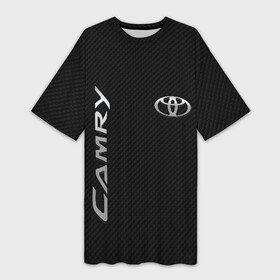 Платье-футболка 3D с принтом Toyota Camry в Кировске,  |  | toyota | абстракция | авто | автомобиль | лого | логотип | машина | таета | тоета | тойота