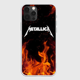 Чехол для iPhone 12 Pro Max с принтом METALLICA (НА СПИНЕ) в Кировске, Силикон |  | fire | flame | metallica | металлика | огонь | пламя